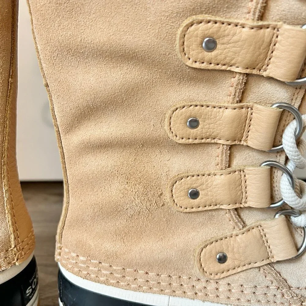 Sorel Women's Joan of Arctic Faux Fur Waterproof Snow Boot in Honest Beige NWT